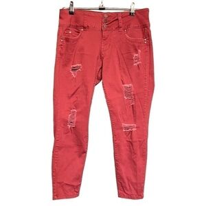 Women's Jeans Size 11,‎ Red "Wanna Betta Butt?" YMI Brand, High Rise